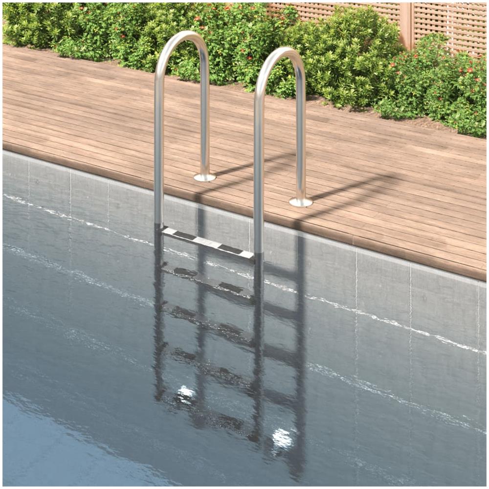 Scala Per Piscina 54x38x211 Cm Acciaio Inox 304 - Foto 1