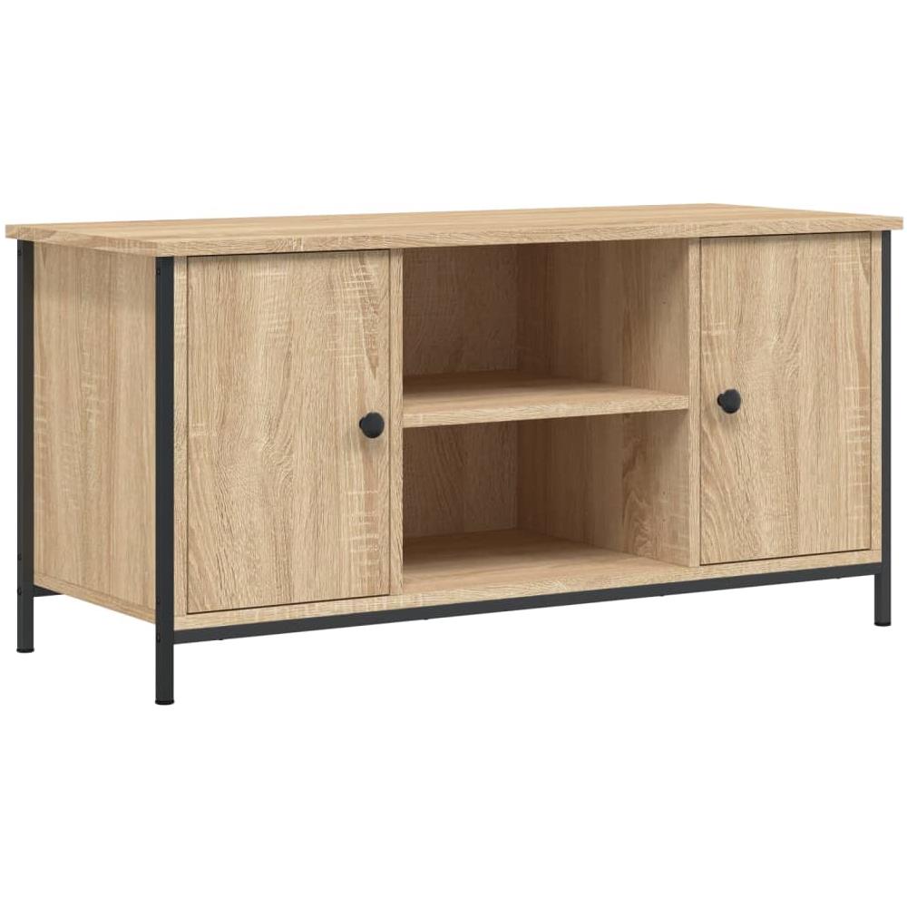 Mobile Porta Tv Rovere Sonoma 100x40x50 Cm In Legno Multistrato - Foto 2