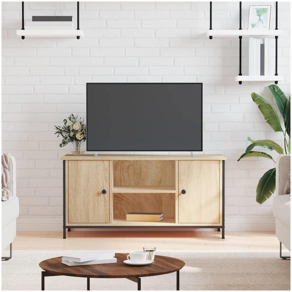 Mobile Porta Tv Rovere Sonoma 100x40x50 Cm In Legno Multistrato - Foto 1
