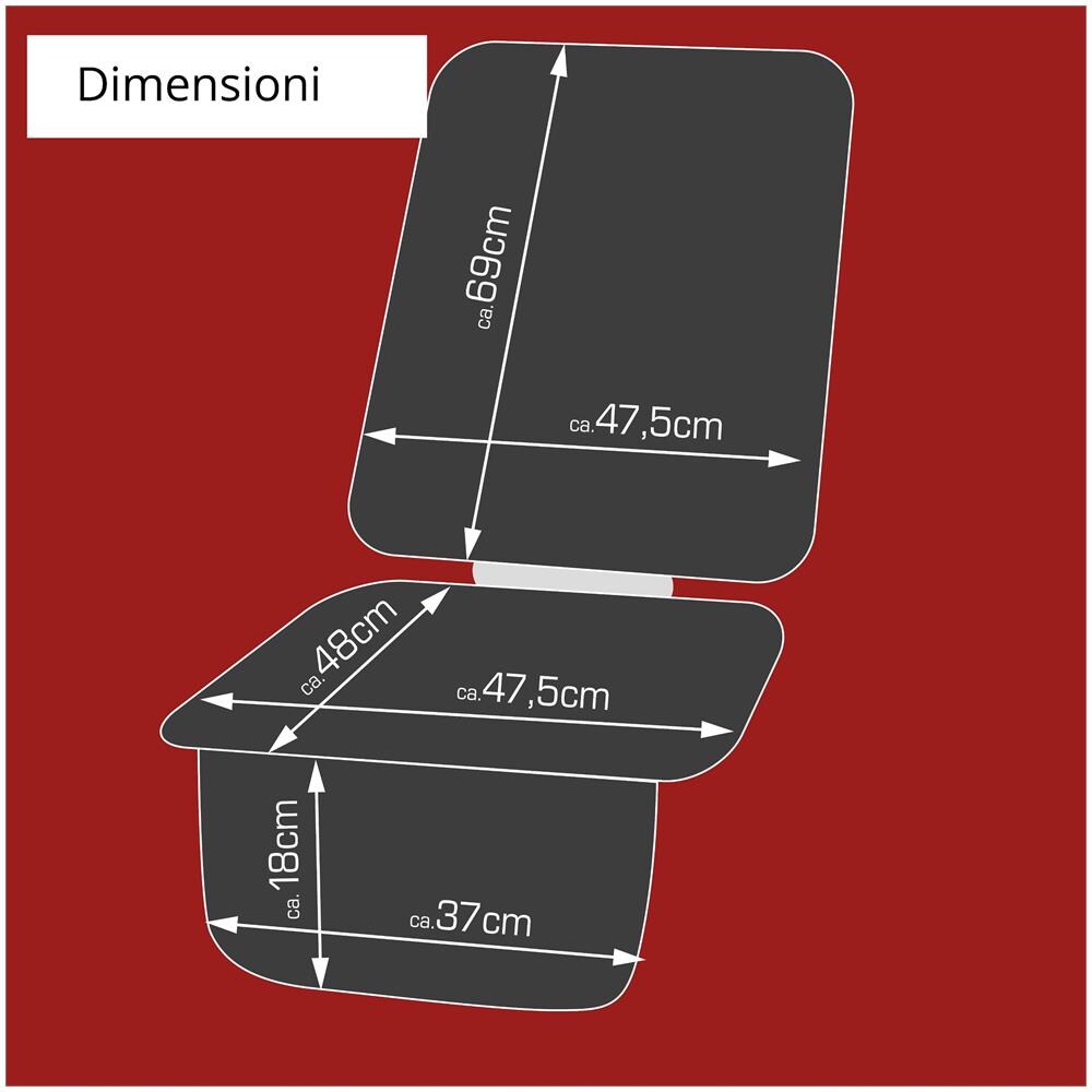 Cuscino Per Seggiolino George Premium Xl, Cuscinetto Protettivo Per Bambini Nero - Foto 6