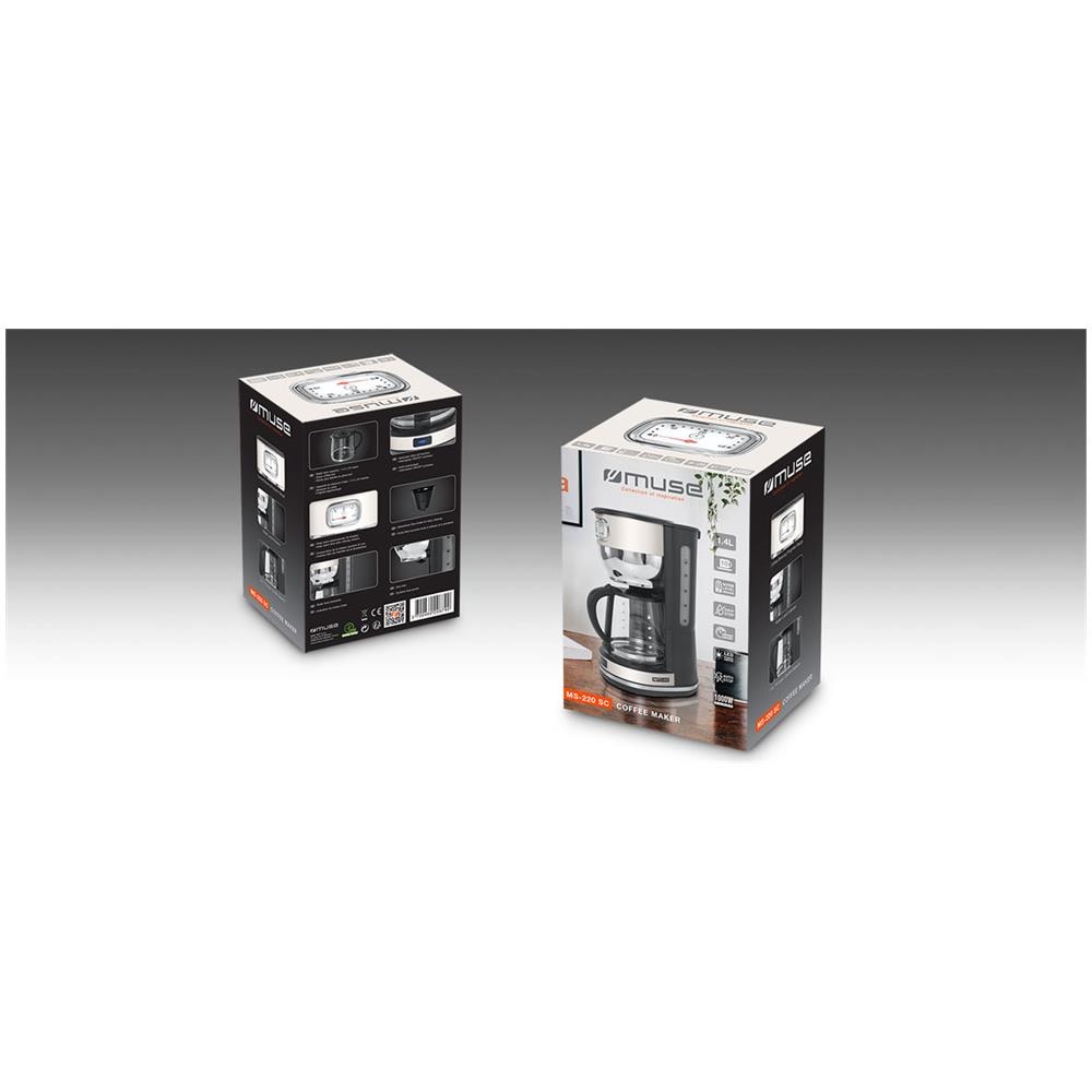 Macchina da Caffè MS-220 SC Semiautomatica a Goccia 1,4 L Colore Bianco - Foto 4