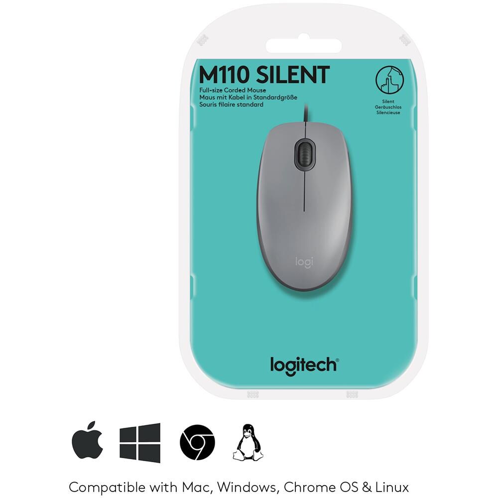 M110 Silent - Mouse - per destrorsi e per sinistrorsi - ottica  - Foto 7