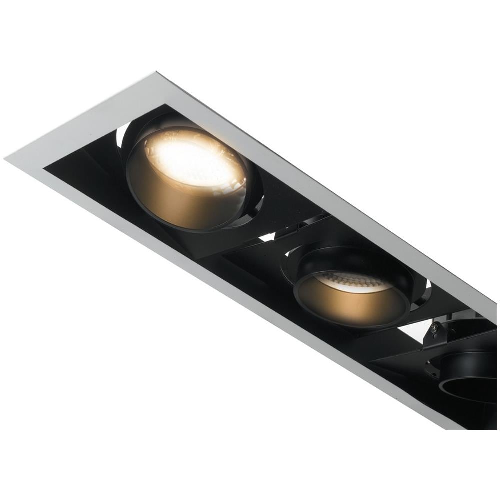 Faretto A Incasso Controsoffitto Bianco Nero Due Luci Orientabili 30 Watt Luce Calda Inc-apollo-3x10c - Foto 6