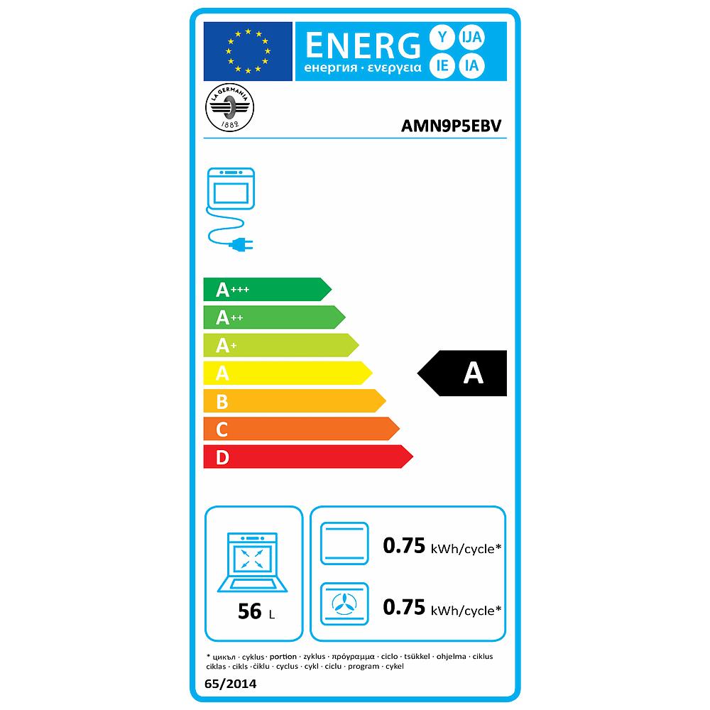 Cucina Elettrica AMN9P5EBV 5 Fuochi a Gas Forno Elettrico Ventilato Classe A Dimensioni 90 x 60 cm Colore Bianco Serie Americana - Foto 3