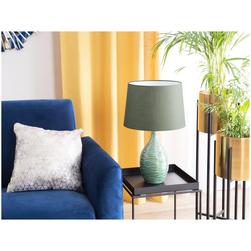 Lampada Da Tavolo In Color Verde Scuro Atsas - Foto 2