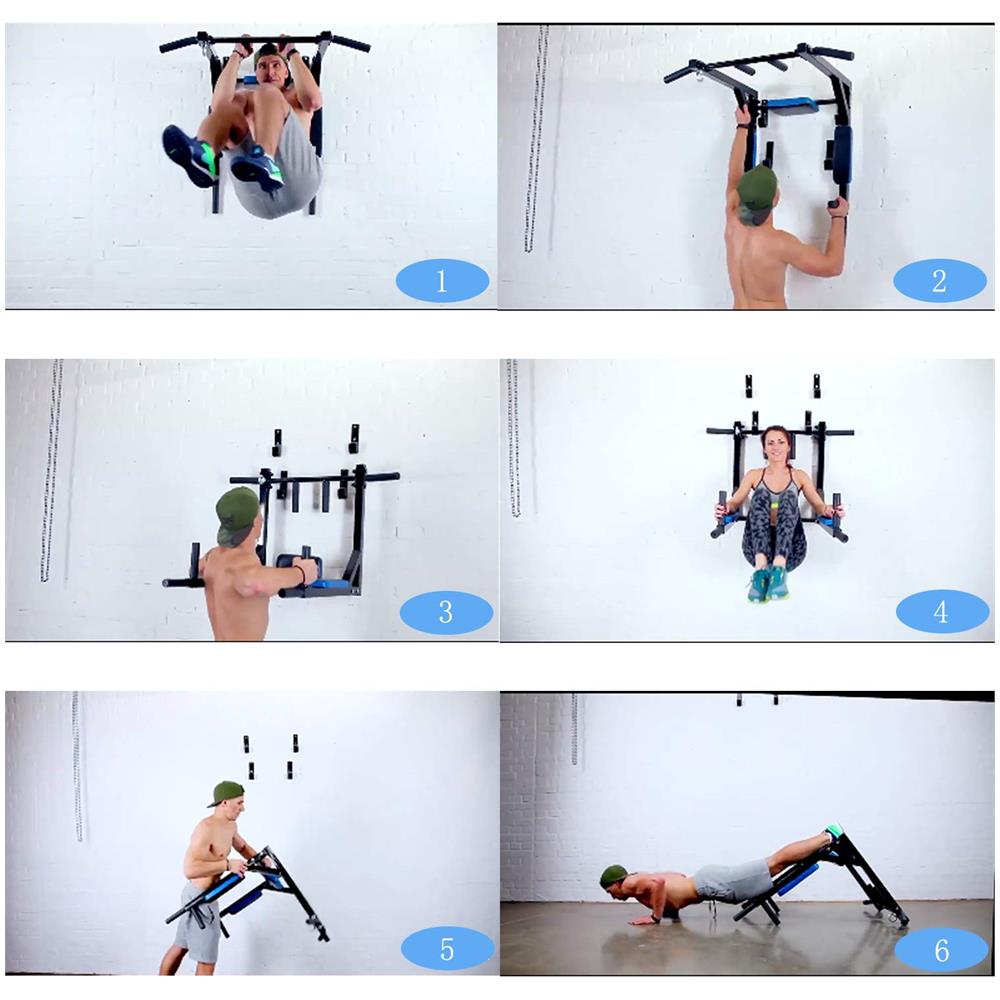 Barra Pull Up Fissata A Muro Barra 2 In 1 Chin Up Materiale: Schiuma Ad Alta Densit? ? Acciaio - Foto 2