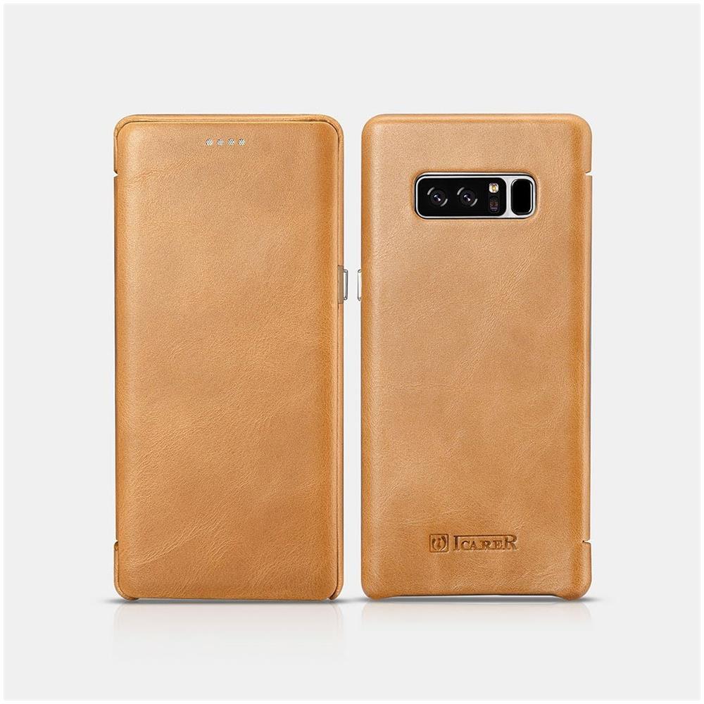 Samsung Note 8 Caso Serie Vintage In Pelle Nera Di Lusso Bordi Curvi - Foto 2