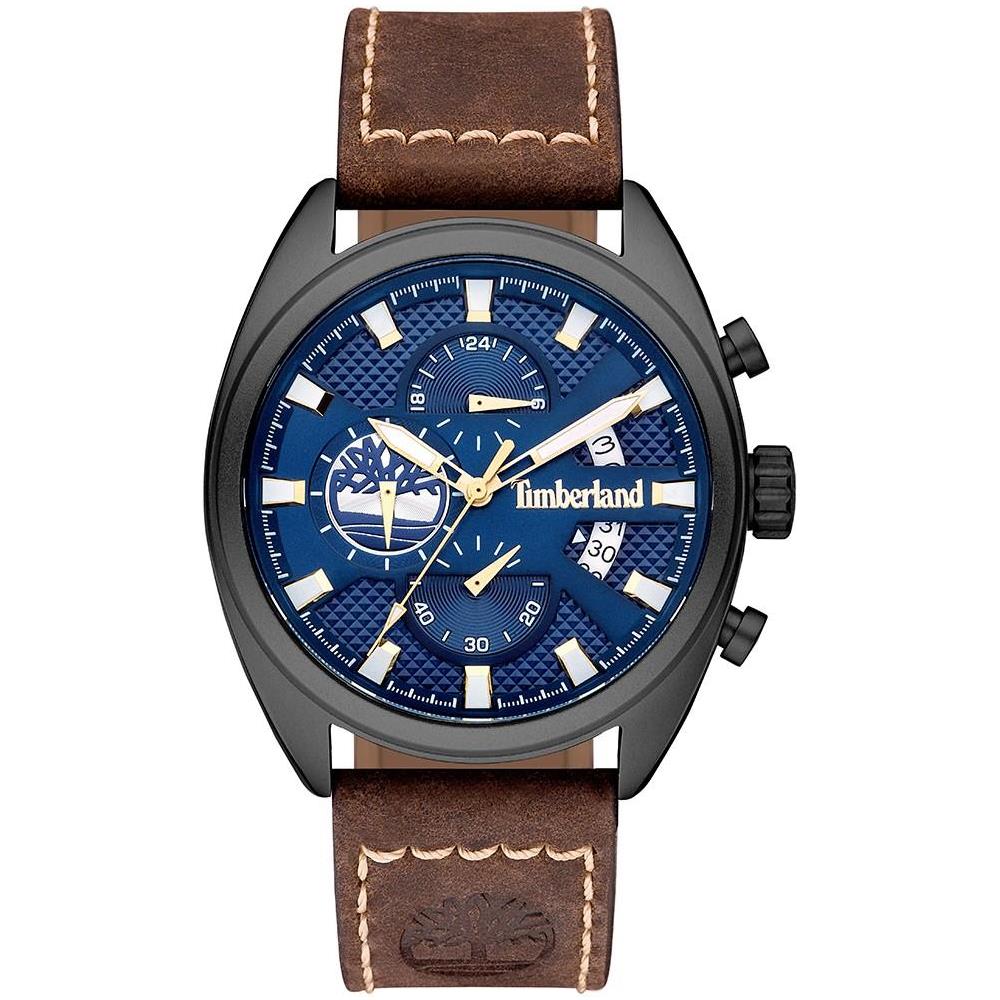 Tbl15640jlu03 Uomo 45mm Acciaio Pelle Blu Marrone Quarzo Cronografo 5atm - Foto 1