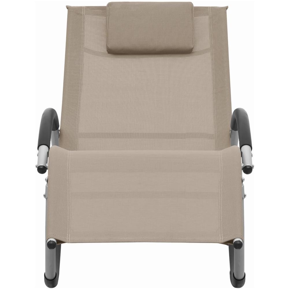 Lettino Prendisole con Cuscino Grigio Talpa in Textilene - Foto 2