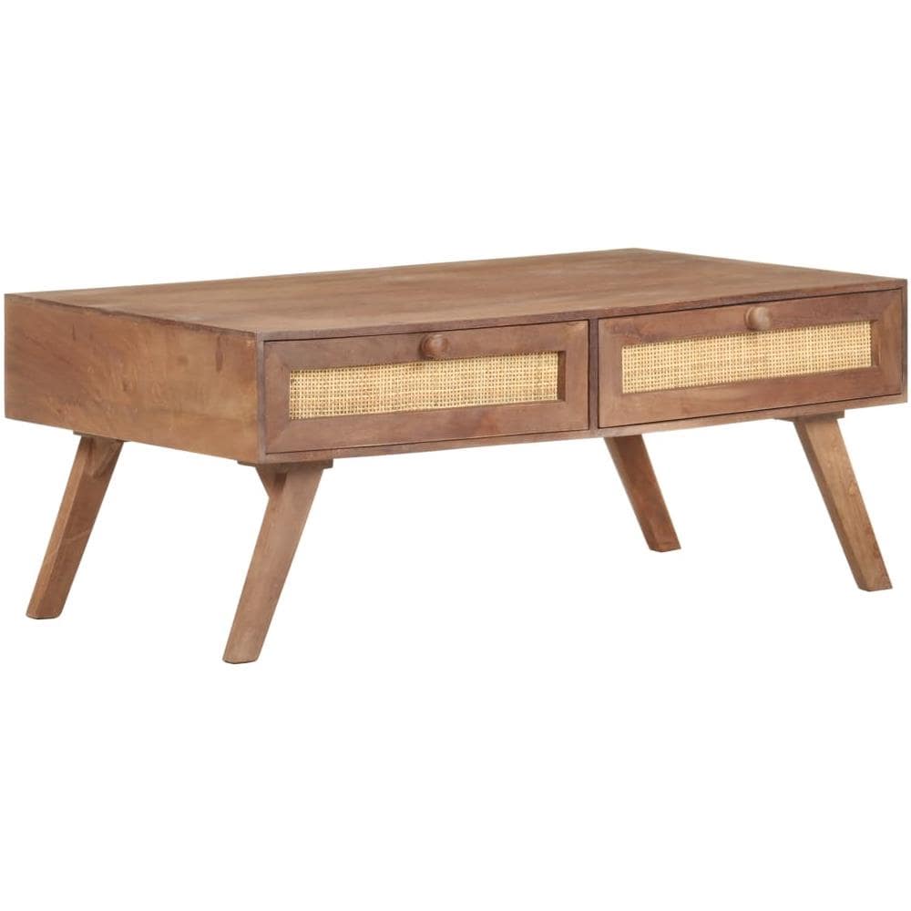 Tavolino Da Salotto In Legno Massello Di Mango 100x60x40 Cm - Foto 1