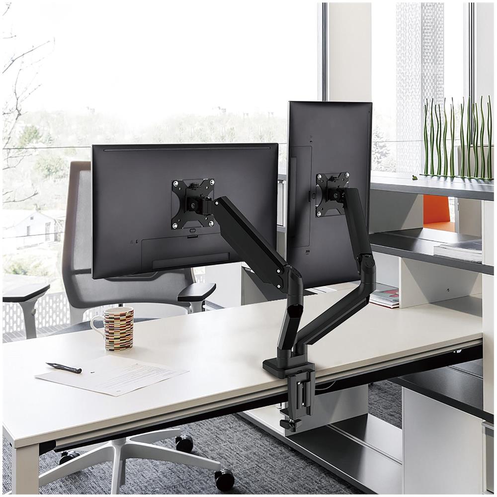 Office, Doppia Scrivania, Molla A Gas, 17""-32"", 1.5-8kg, 75x75-100x100 - Foto 2