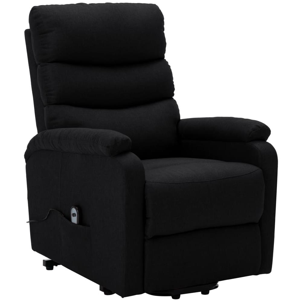 Poltrona Alzapersona Reclinabile Nera in Tessuto - Foto 2