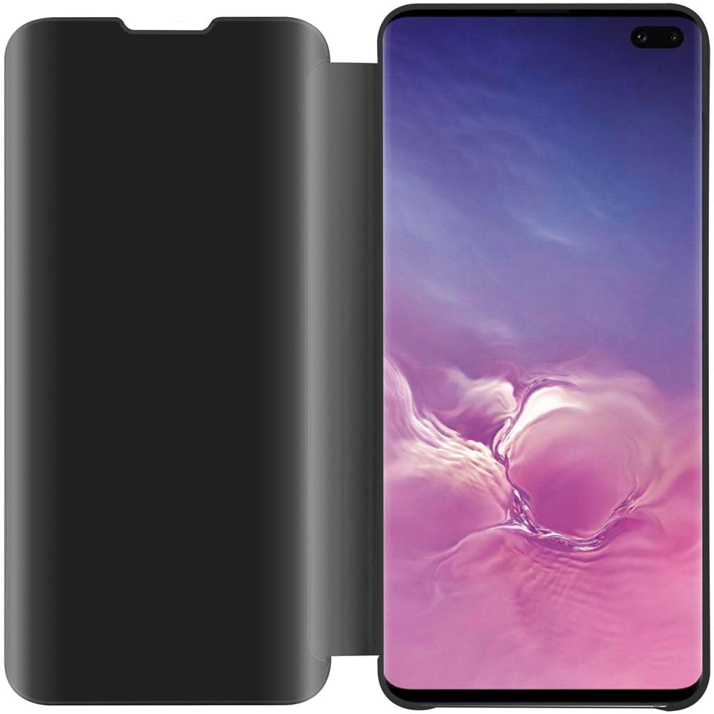 Custodia Compatibile Con Samsung Galaxy S10 Plus In Tormalina Nera - Clear View Specchio Coperchio Protettivo Con Funzione Di Supporto Protezione A 360 Gradi - Foto 2