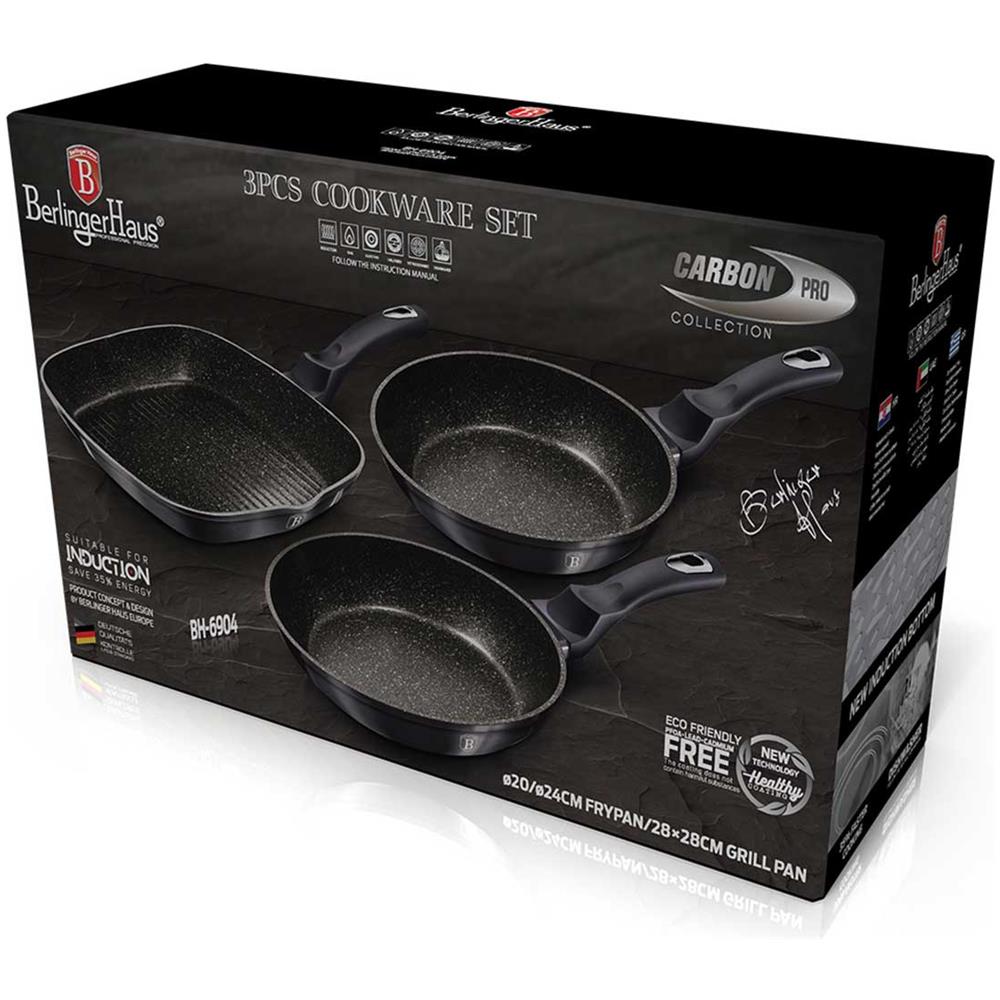 Set Di 3 Padelle In Granito Bh-6904 Carbon Pro - Foto 4