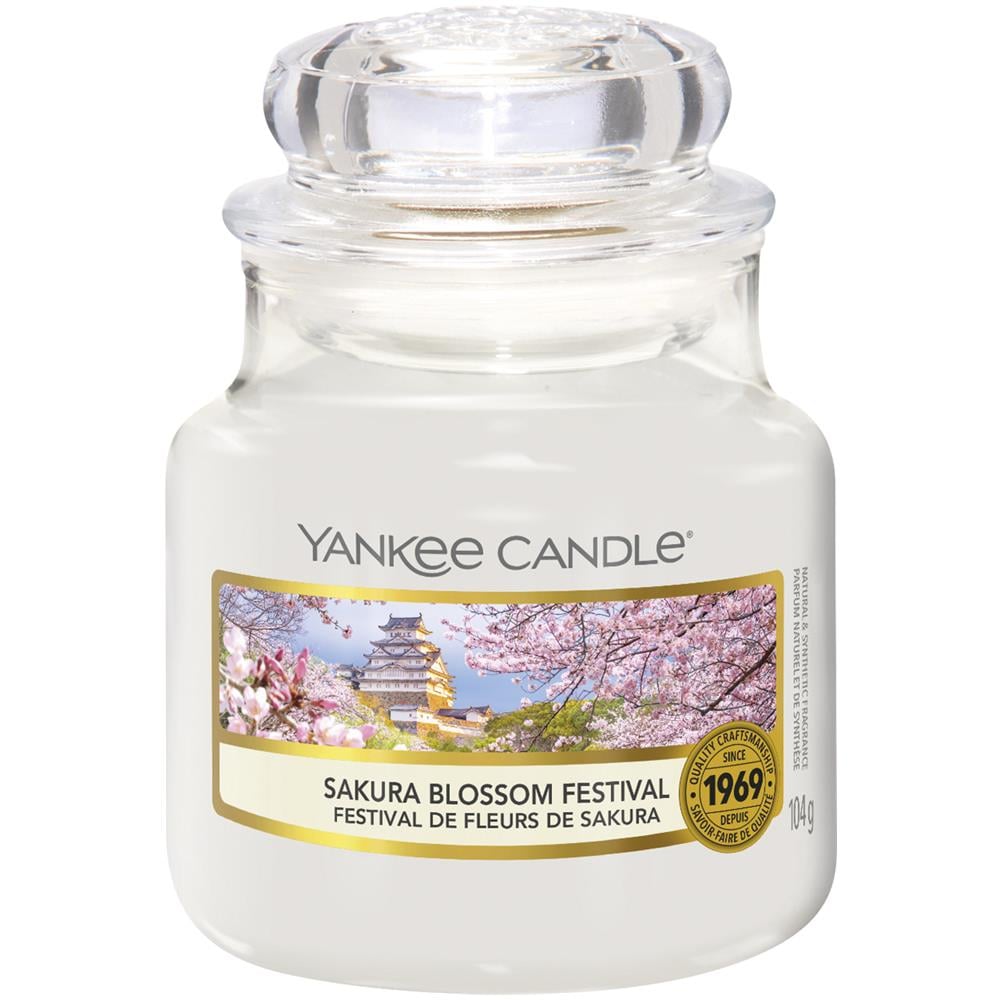 Sakura Blossom Festival Candela In Giara Piccola Bianco - Foto 1