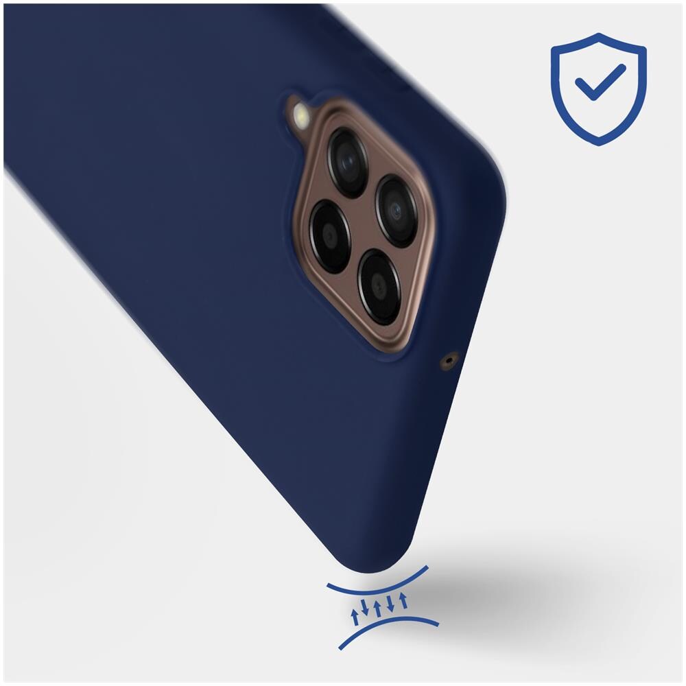 Cover Samsung Galaxy M53 5g Silicone Flessibile Finitura Opaca Blu Notte - Foto 2