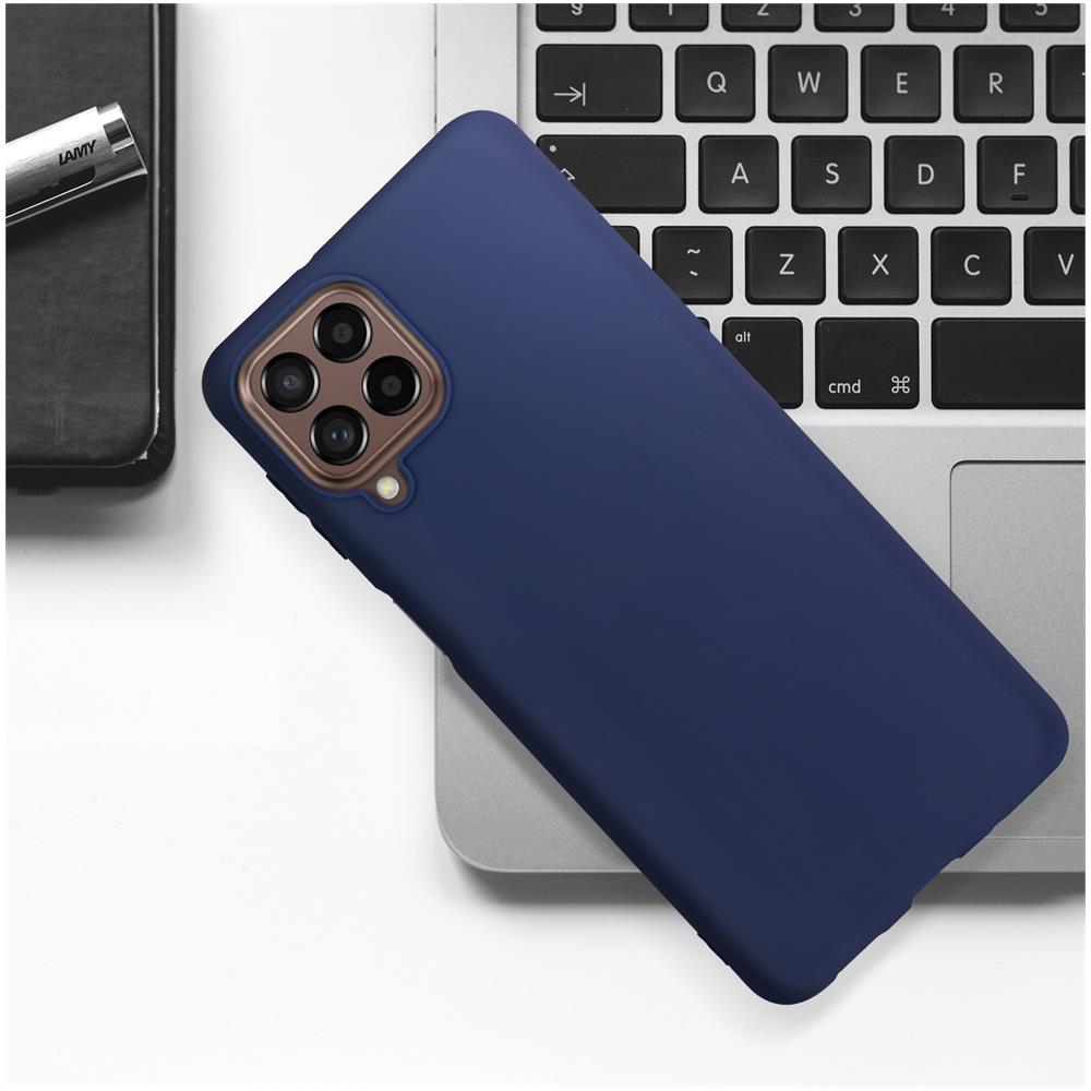 Cover Samsung Galaxy M53 5g Silicone Flessibile Finitura Opaca Blu Notte - Foto 5