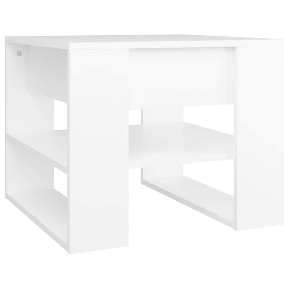 Tavolino Da Salotto Bianco 55,5x55x45 Cm In Legno Multistrato - Foto 1