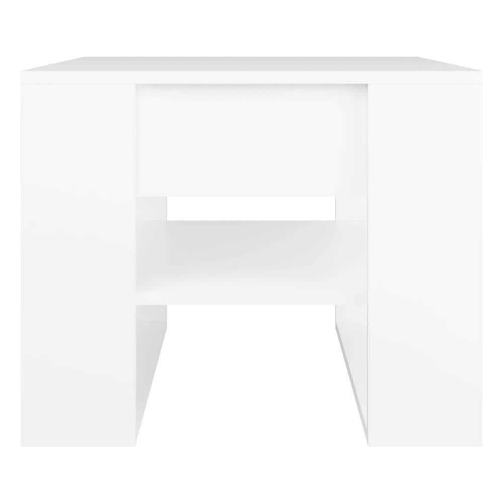 Tavolino Da Salotto Bianco 55,5x55x45 Cm In Legno Multistrato - Foto 2