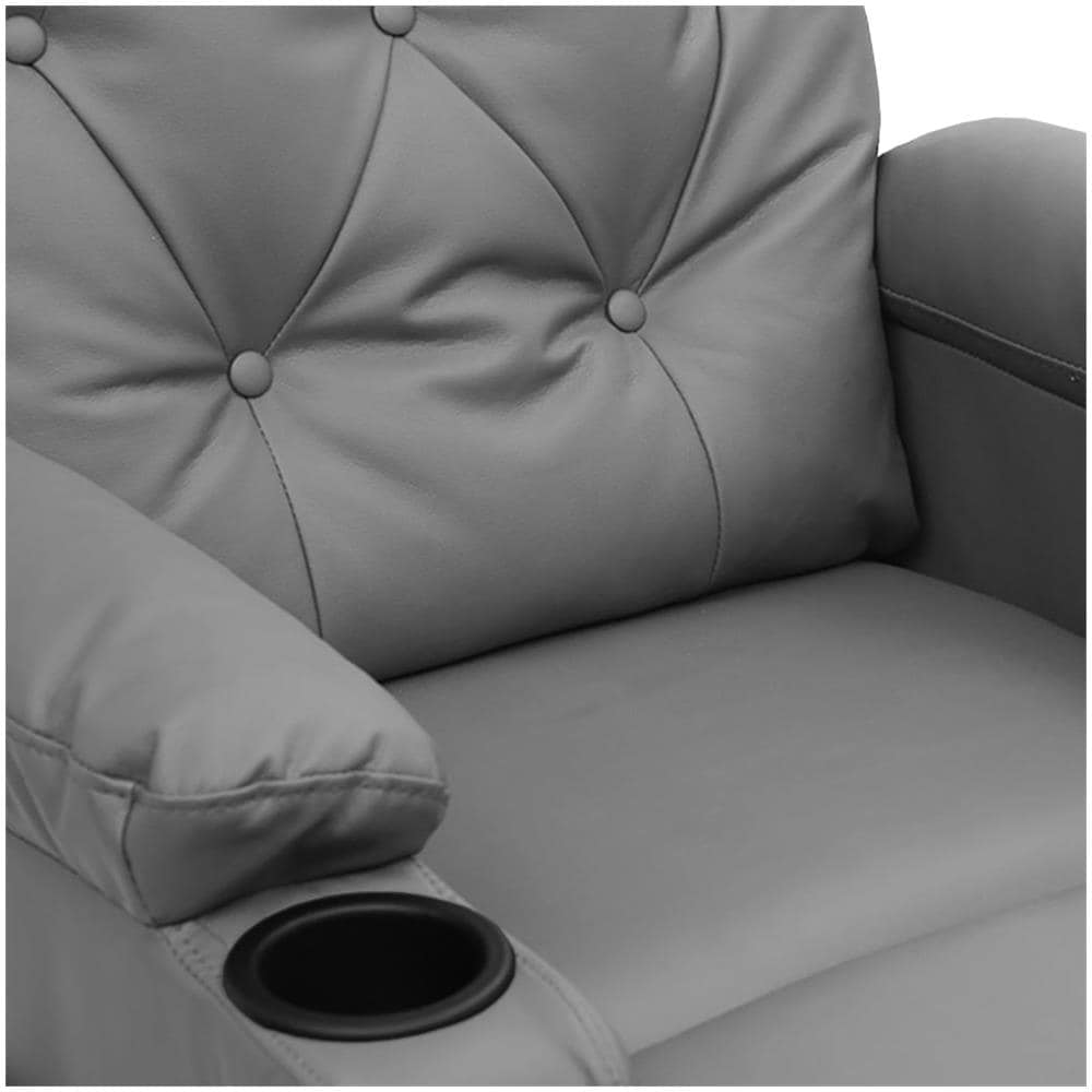 Poltrona Massaggiante Elettrica Grigio Similpelle - Foto 8