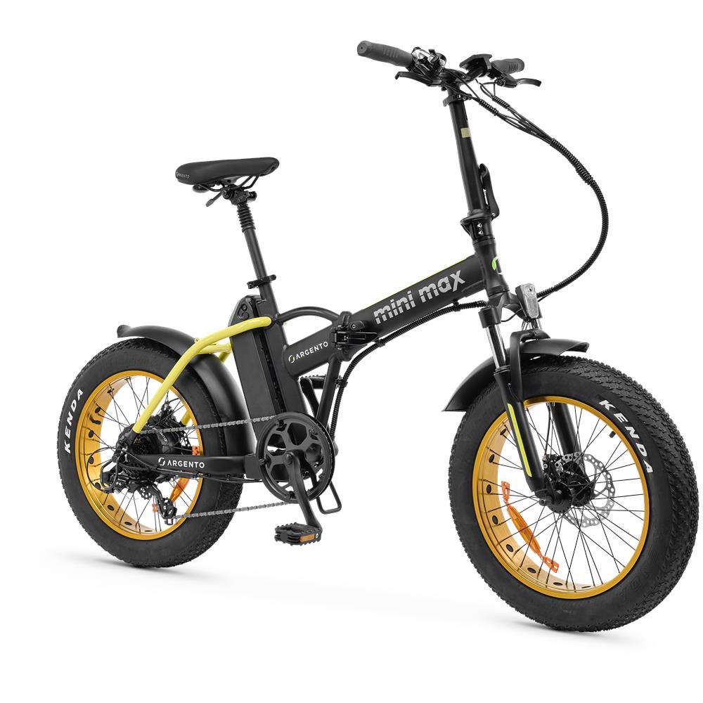 Bicicletta Elettrica Pieghevole Mini Max FatBike Velocità Max 25 km /h Autonomia 70 km Display LCD Luce LED Bluetooth Potenza 250 W Colore Nero / Giallo - Foto 2