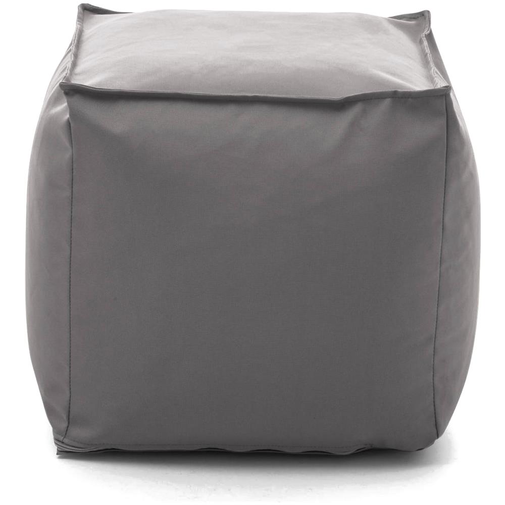 Pouf Annalaura, Pouf Multifunzione, 100% Made In Italy, Poltroncina Relax In Tessuto Imbottito, Cm 45x45h45, Grigio - Foto 2
