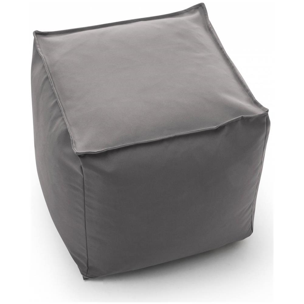 Pouf Annalaura, Pouf Multifunzione, 100% Made In Italy, Poltroncina Relax In Tessuto Imbottito, Cm 45x45h45, Grigio - Foto 4