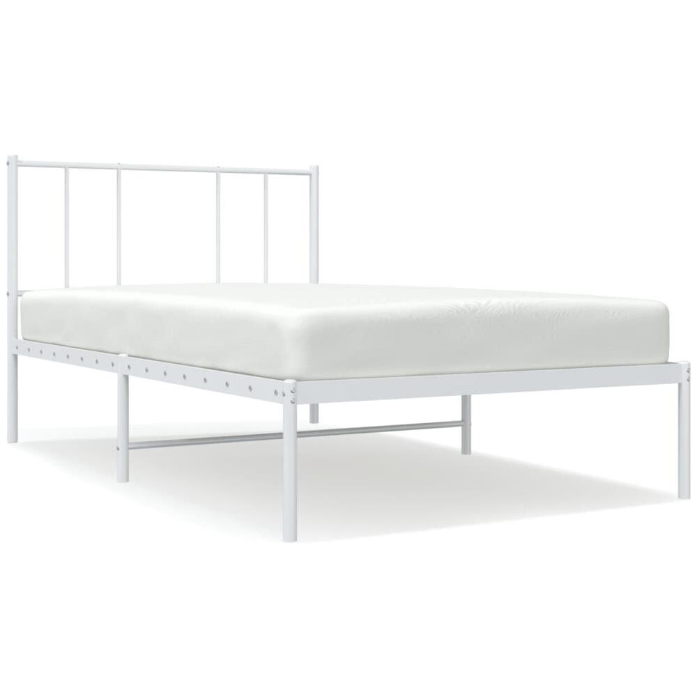 Giroletto Con Testiera Metallo Bianco 75x190 Cm - Foto 2
