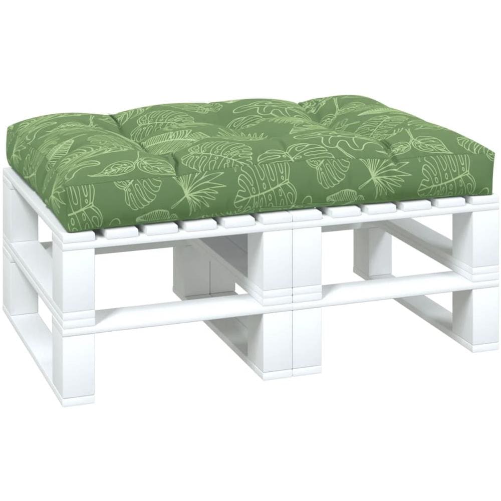 Cuscino Per Pallet Con Motivo A Foglie 120x80x12 Cm In Tessuto - Foto 3