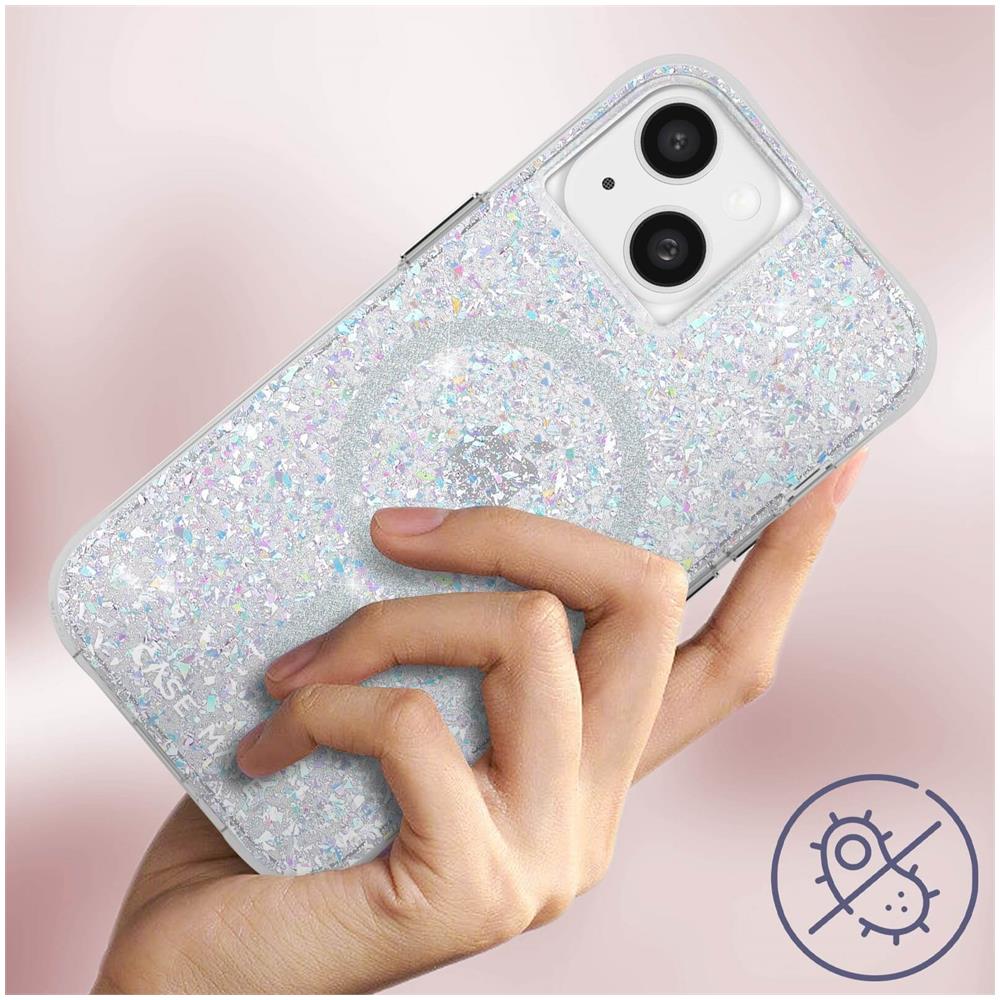 Cover Magsafe Per Iphone 15 Plus Silicone Glitter Iridescente Twinkle - Foto 5