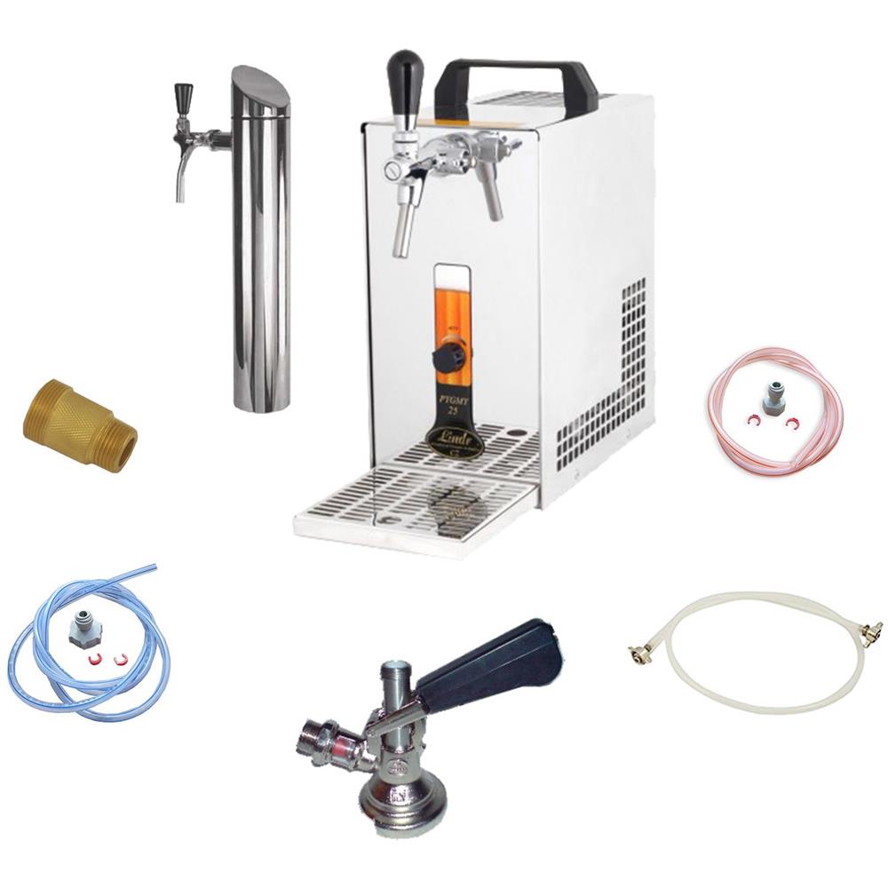 Set Completo - Spillatore Birra Con Pompa A Membrana - Pygmy 20/k, Dispenser Birra, Macchina Per Birra 1-linea, 25 Litri /h - Incl. Torre Di Erogazione, Green Line, Keg:type G - Foto 1