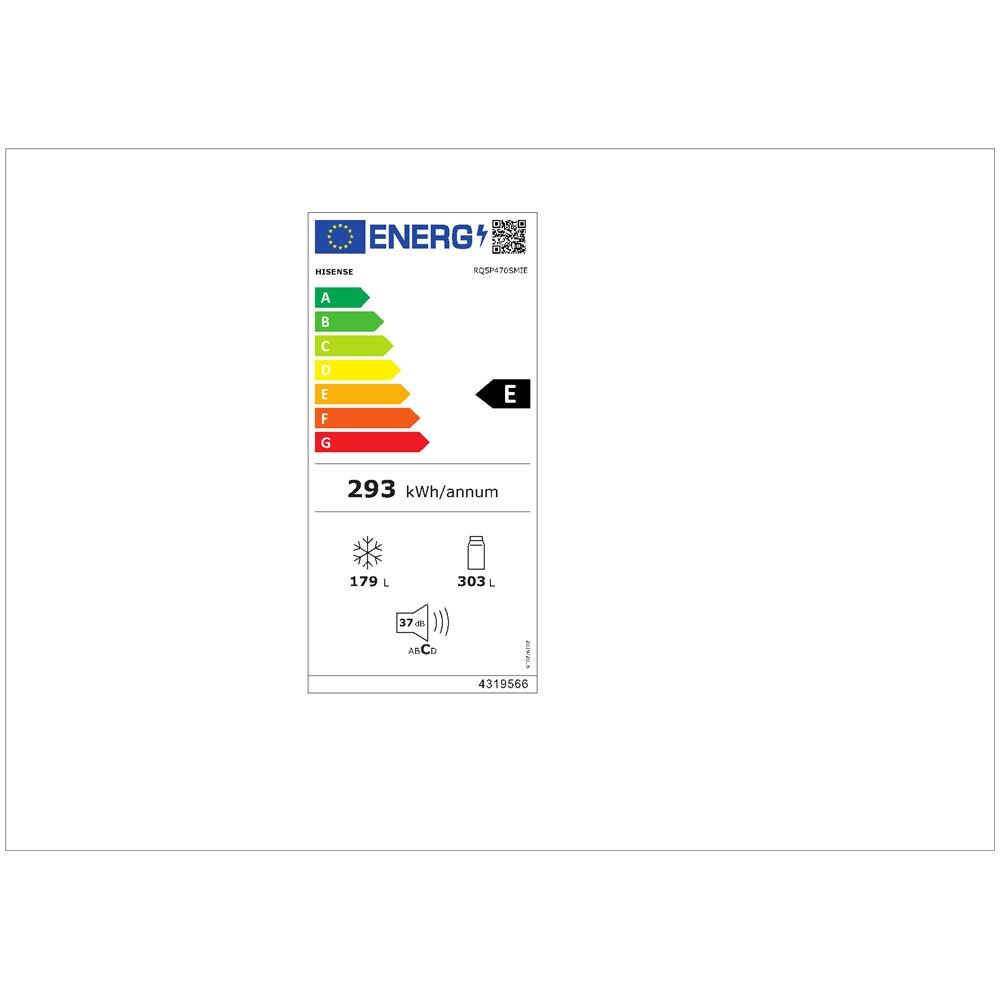 Frigorifero 4 Porte RQ5P470SMIE Classe E Capacità Lorda 482 Litri Colore Argento - Foto 2