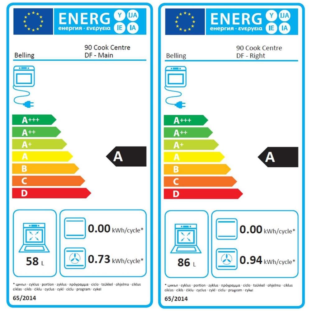 Cucina Elettrica Cookcentre 90 DFT 4 Fuochi a Gas Forno Elettrico Dimensioni 90 x 60 cm Colore Nero / Acciaio Inossidabile - Foto 2