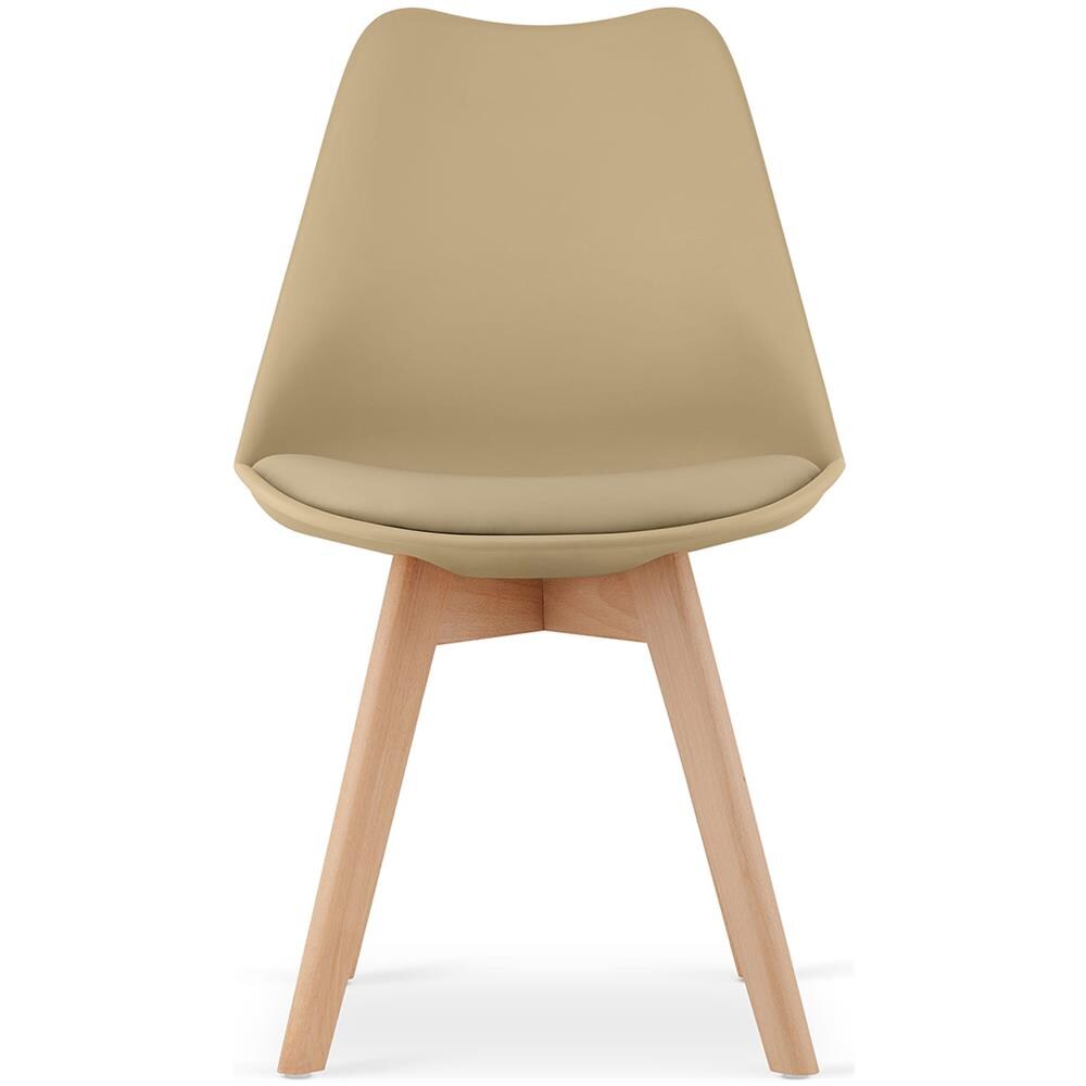 Set di 2 sedie da pranzo Mark, beige scuro + naturale. - Foto 2
