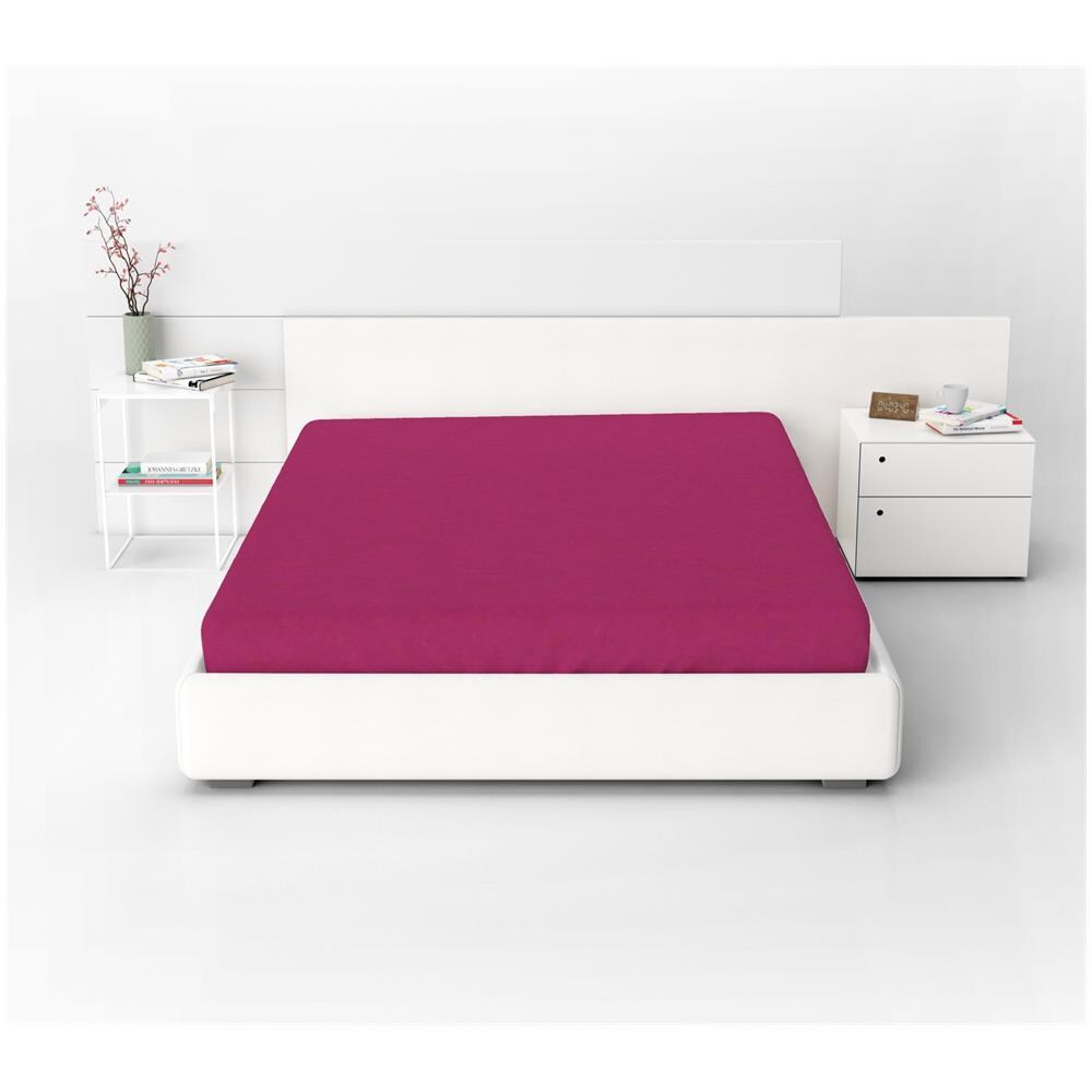 Lenzuolo in jersey 180x200 - Magenta - Elastico - Alta qualità - Comodo da usare - Foto 1