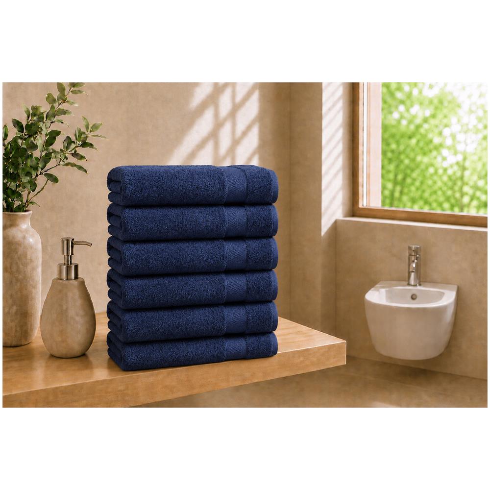 Set 6 Asciugamani Ospite 40x60 cm - ESTATE BLUE /BLU SCURO - Foto 1