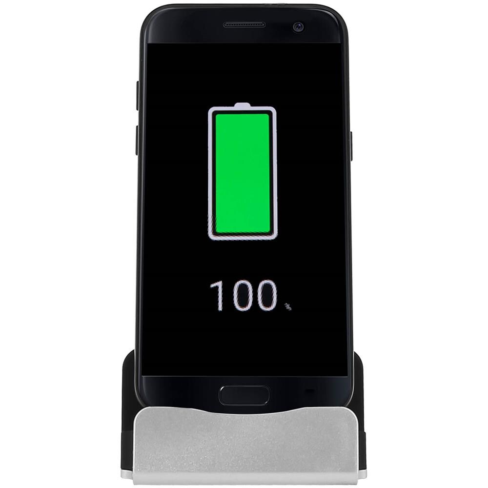 Base Di Ricarica Smartphone Ricarica E Sincro Usb Type C - Argento - Foto 2