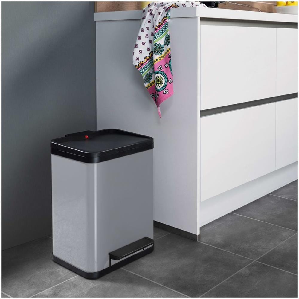 Pattumiera A Pedale Oko Uno Plus M 17 L Argento 0619-220 - Foto 2