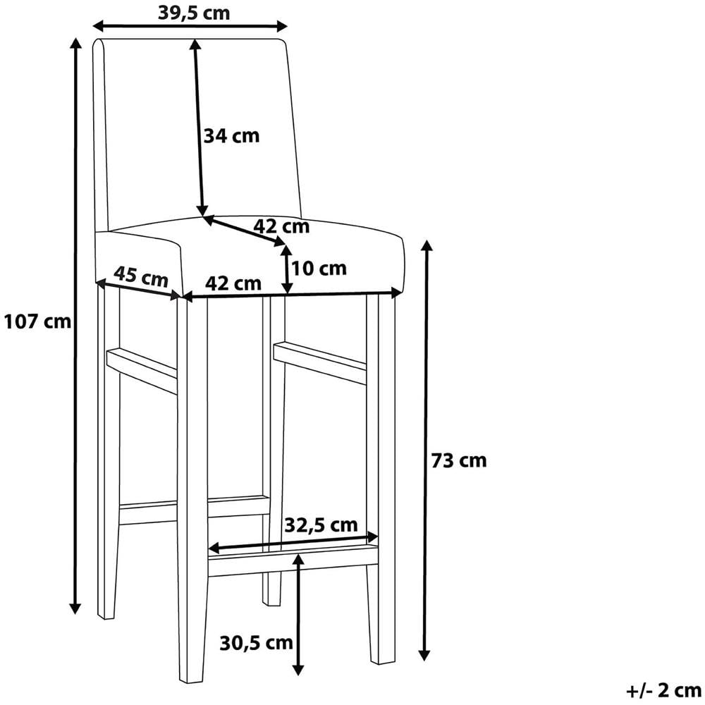 Set Di 2 Sgabelli Da Bar In Ecopelle Bianco Sporco Madison - Foto 1