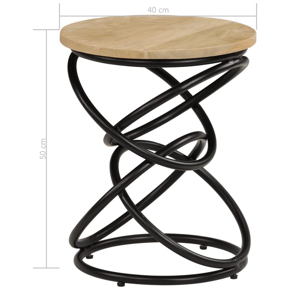 Tavolino Di Servizio In Legno Massello Di Mango 40x50 Cm - Foto 15