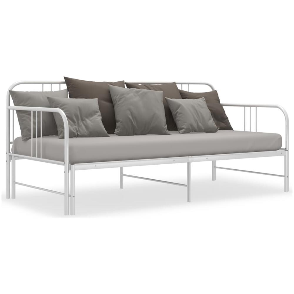 Telaio Divano Letto Estraibile Bianco In Metallo 90x200 Cm - Foto 2
