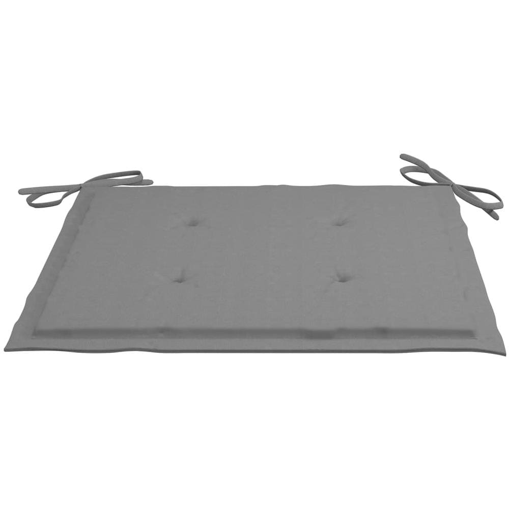 Sedie Da Giardino E Cuscini Grigi 8 Pz Massello Di Teak - Foto 8