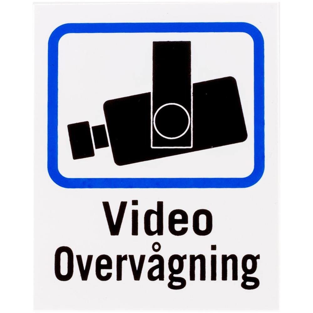 Targa Danese Tv / Videosorveglianza In Plastica, 8x10cm, Confezione Da 2 - Foto 1