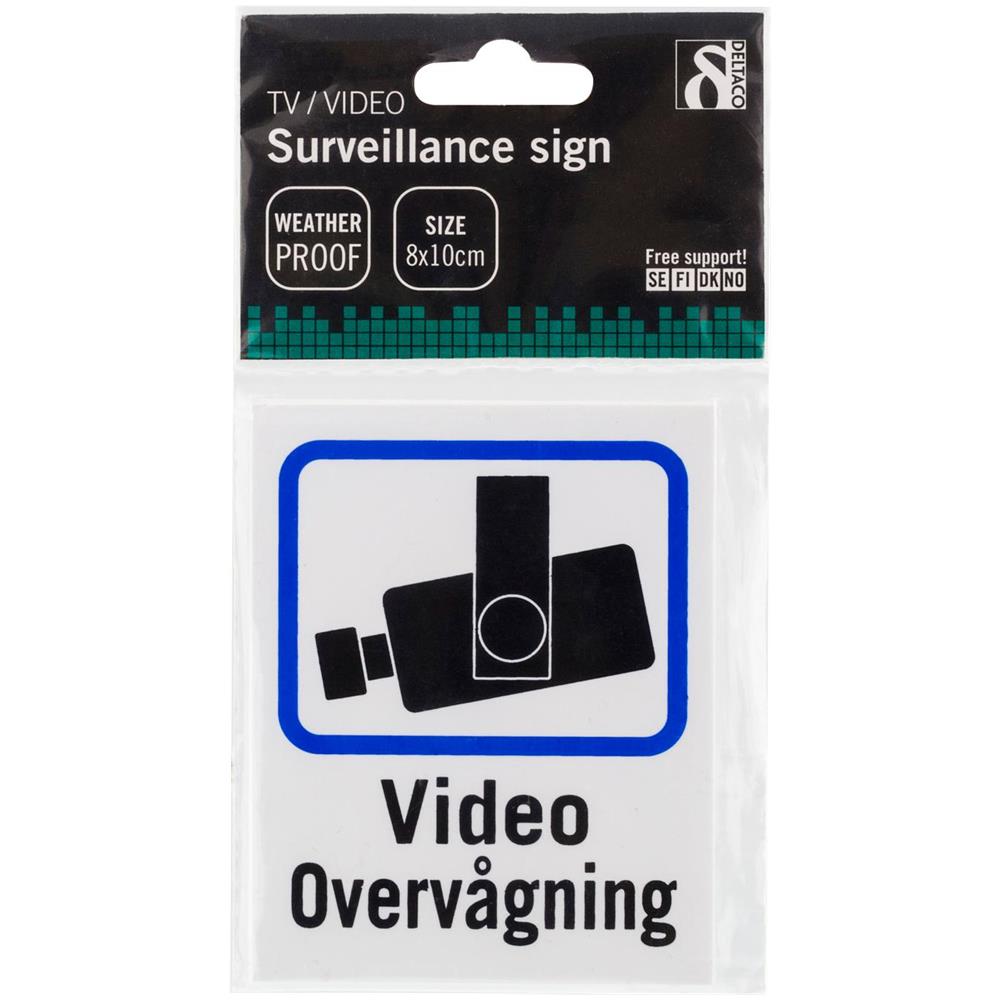 Targa Danese Tv / Videosorveglianza In Plastica, 8x10cm, Confezione Da 2 - Foto 2