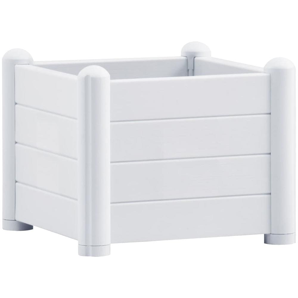 Letto Rialzato da Giardino in PP Bianco 43x43x35 cm - Foto 1