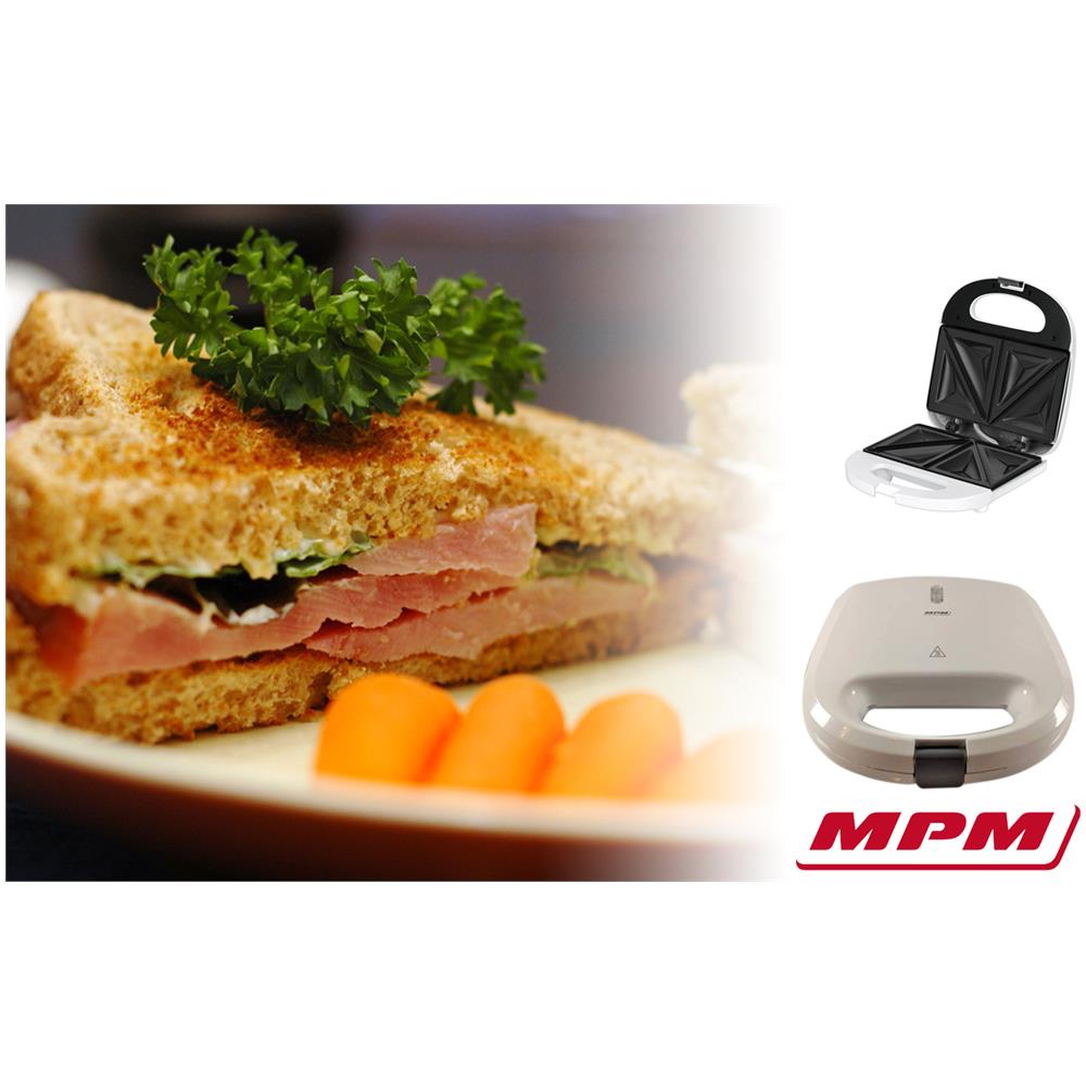 MOP-27 Tostiera Elettrica per 2 Panini / 4 a Triangolo Potenza 750 W Colore Bianco - Foto 4