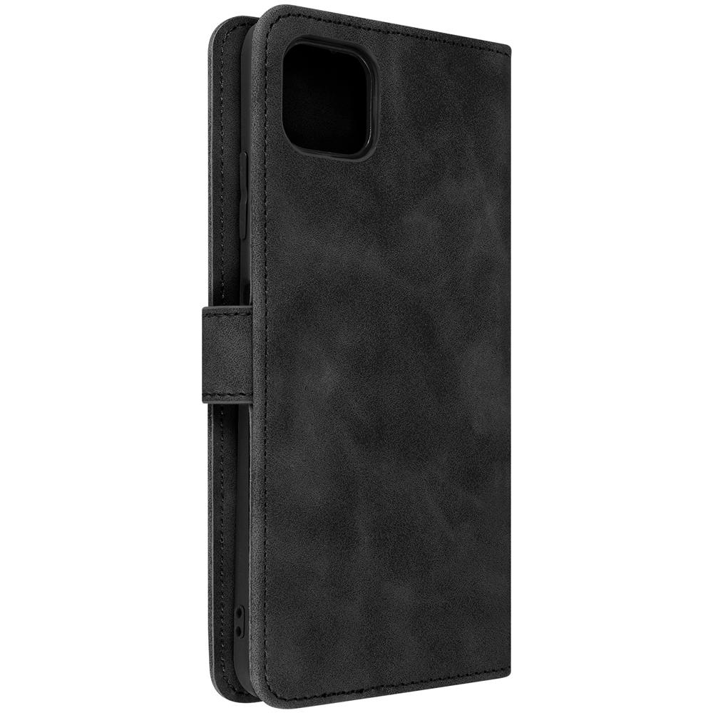 Custodia Gakaxy A22 5g Effetto Scamosciato Portafoglio Tender Book Nera - Foto 2