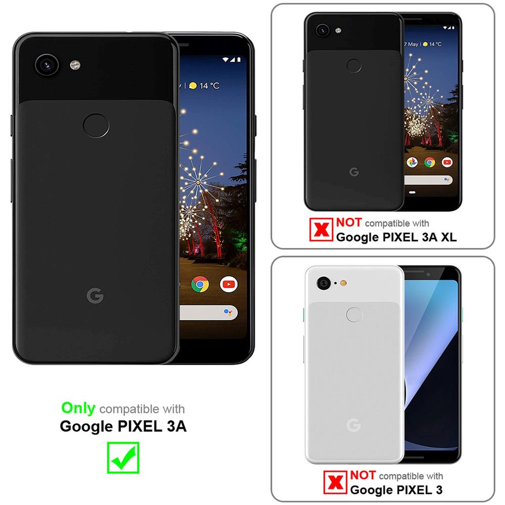 Custodia Compatibile Con Google Pixel 3a In Rosso Carminio - Coperchio Protettiva Con Chiusura Magnetica, Funzione Stand E Tasca Per Le Carte - Foto 2