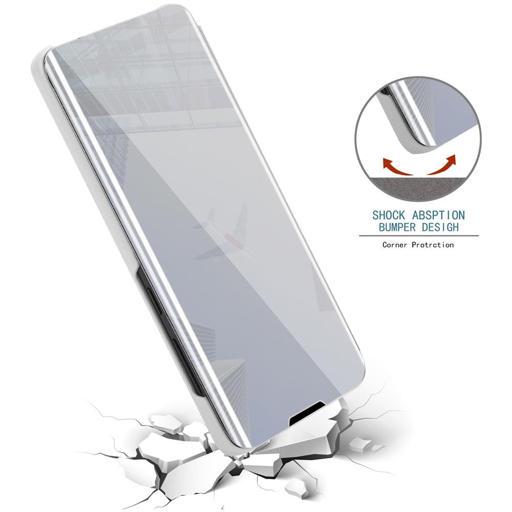 Custodia Compatibile Con Samsung Galaxy S10 In Agata Argento - Clear View Specchio Coperchio Protettivo Con Funzione Di Supporto Protezione A 360 Gradi - Foto 7