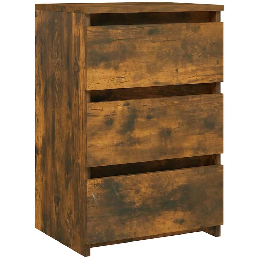 Comodino Rovere Fumo 40x35x62,5 Cm In Legno Multistrato - Foto 1